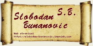Slobodan Bunanović vizit kartica